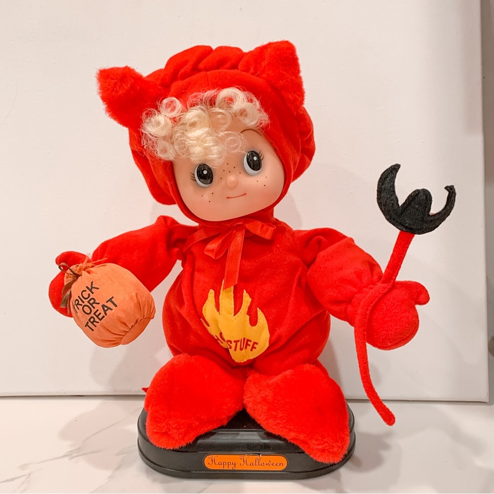 VTG 1995 Telco Small Fry Animated Halloween Display Little Devil Animated